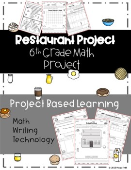 Preview of Restaurant Project Math SDI (Project Based Learning, Differentiated) 6th Grade