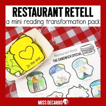 Preview of Restaurant Retell: Reading Mini-Pack