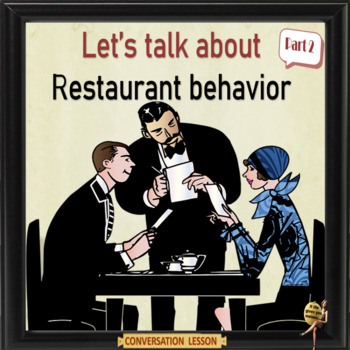 Preview of Restaurant behavior bundle - ESL adult/ teen/ business power-point  lesson