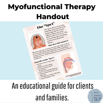 Preview of Resting Tongue Posture "The Spot" Guide (OMT/Myo Therapy)