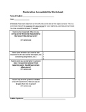 Restorative Accountability Worksheet