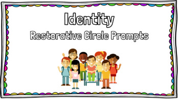 Preview of Restorative Circle Prompts- Identity