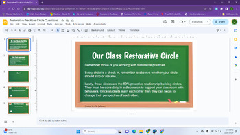 Preview of Restorative Circle Questions or Writing Prompts