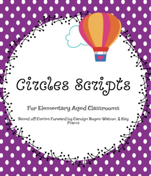 Preview of Restorative Circle Scripts for Elementary Students