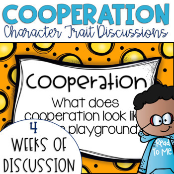 Preview of Daily Character Trait Discussions and Restorative Circleson Cooperation Editable
