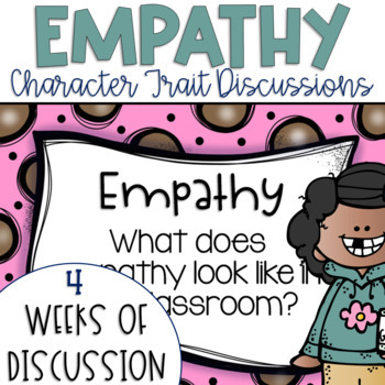 Preview of Daily Character Trait Discussions and Restorative Circles on Empathy Editable