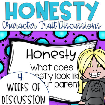 Preview of Daily Character Trait Discussions and Restorative Circles on Honesty Editable