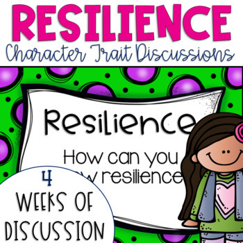 Preview of Daily Character Trait Discussions and Restorative Circles on Resilience Editable