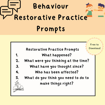 Preview of Restorative Conversation Prompts