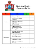 Restorative Discipline Classroom Checklist