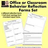 Restorative Practices Behavior Reflection Forms for Office