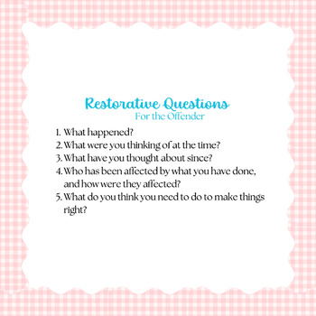 Preview of Restorative Practices Questions Badge Insert
