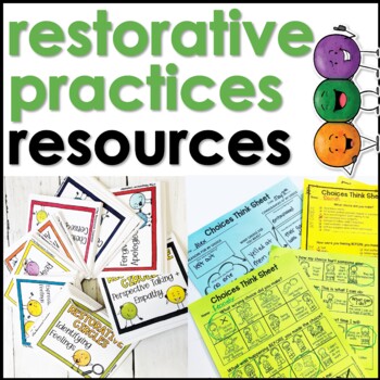 Preview of Restorative Practices Behavior Reflection Sheets & Restorative Circles Questions