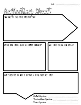 Preview of Restorative Reflection Sheet