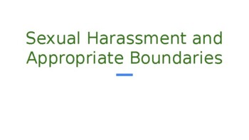 Preview of Restorative activity: Consequences of Sexual Harassment for grades 6-12 PPT