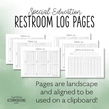 Preview of Restroom Log for Students