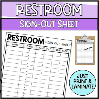 Preview of Restroom Sign Out Sheet