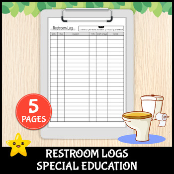 Preview of Restroom Toileting Log | Special Education | Urinary Catheterization Log