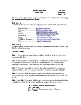 Preview of Resume Research | Powerpoint (Part 1)