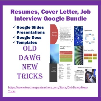 Preview of Resume, Cover Letter, Job Interview Google Bundle