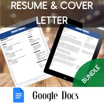 Preview of Resume & Cover Letter Student Templates - Google Doc