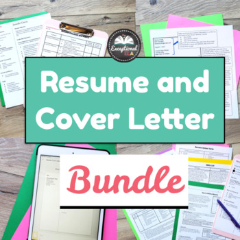 Preview of Resume + Cover Letter Writing Resources Bundle - Career Readiness Templates