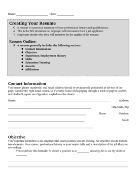 Preview of Resume Design Packet