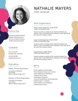 Preview of Resume Event Planner/Organizer