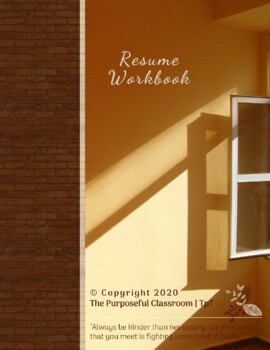 Preview of Resume: Interactive Workbook: Distance Learning