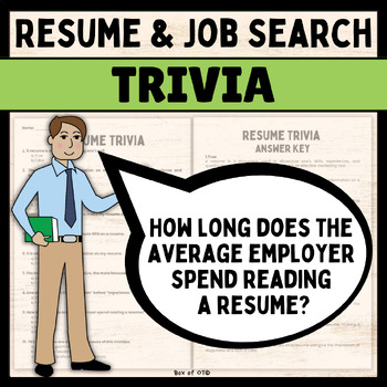 Preview of Resume & Job Seeking TRIVIA for Vocational Learning