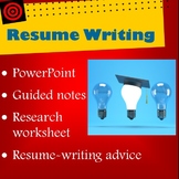 Resume Practice in Content Area: ELA, History, SS, Science