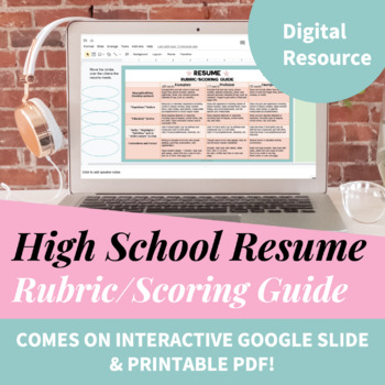 Preview of Resume Rubric and Scoring Guide