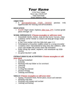 Preview of Resume - Template