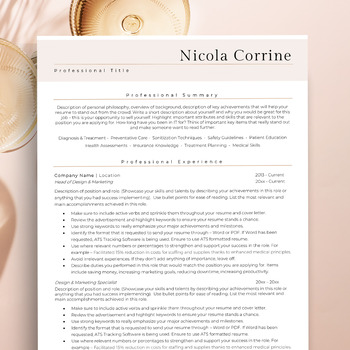 Preview of Resume Template ATS, Student Resume Template, Elementary Teacher Resume