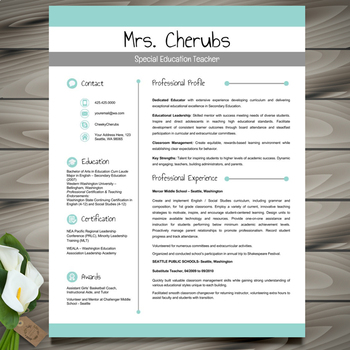 Preview of Resume Template + Cover and Reference Letters (Green) - POWERPOINT EDITABLE