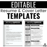 Teacher Resume and Cover Letter Templates | EDITABLE