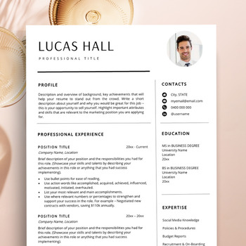 Preview of Resume Template Google Docs, School Teacher Resume, Cover Letter, New Teacher CV