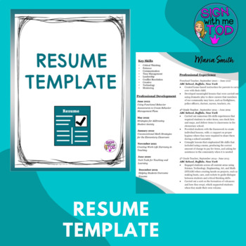 Preview of Teacher Cover Letter, Resume and References Template - Microsoft PowerPoint