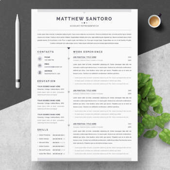 Preview of Cover Letter and Resume Template for Microsoft Word and Mac Pages