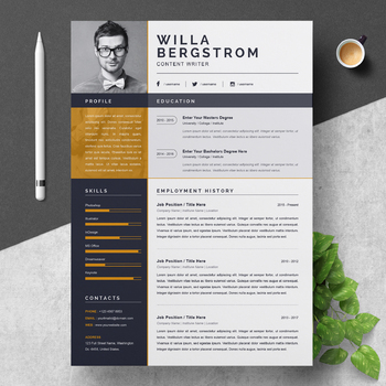 Preview of Resume Template | Modern & Professional Resume Template for Word
