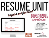 Resume Template, Sample, Prep Sheet, and Instructions Sheet