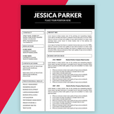 Editable Resume Template for Teachers MS Word DOCX, Educat