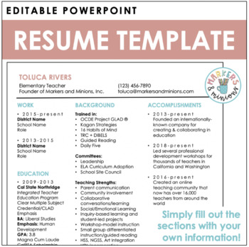 resume template editable free download
