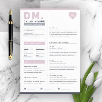 Preview of Resume Template for Medical Assistant / Nurse Resume / Doctor Resume