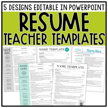 Preview of Resume Templates - Editable