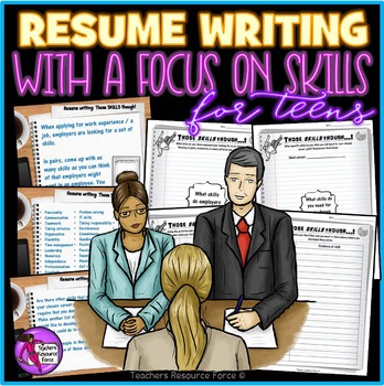 Preview of Resume Writing Help for Teens: All About Job Skills
