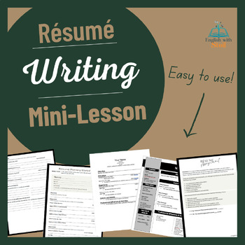 Preview of Résumé Writing Teaching Pack Must-Have!
