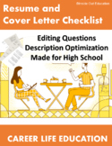 Resume and Cover Letter Checklist: Career Life Education E
