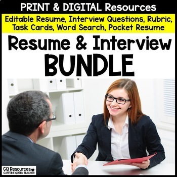 Preview of Resume Writing and Interview Career Exploration and Vocational BUNDLE