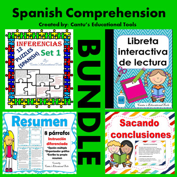 Preview of Resumen, Sacando Conclusiones, Inferencias, Libreta Interactiva, BUNDLE